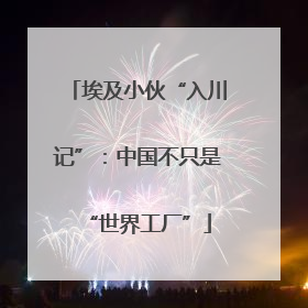 埃及小伙“入川记”：中国不只是“世界工厂”