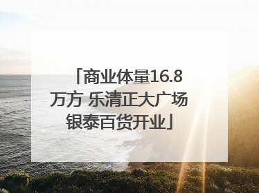 商业体量16.8万方 乐清正大广场银泰百货开业