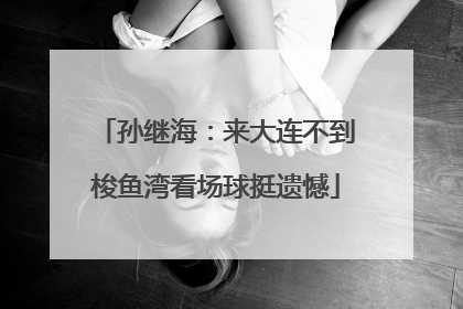 孙继海：来大连不到梭鱼湾看场球挺遗憾