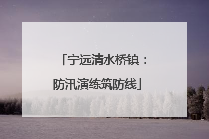 宁远清水桥镇：防汛演练筑防线