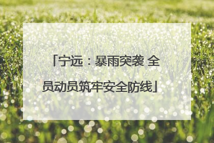 宁远：暴雨突袭 全员动员筑牢安全防线