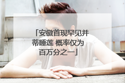 安徽首现罕见并蒂睡莲 概率仅为百万分之一