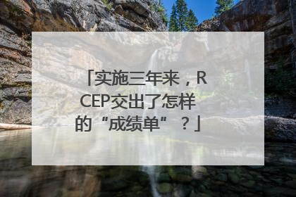 实施三年来，RCEP交出了怎样的“成绩单”？