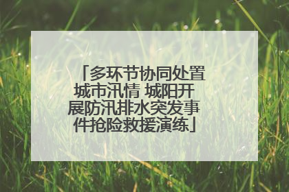 多环节协同处置城市汛情 城阳开展防汛排水突发事件抢险救援演练