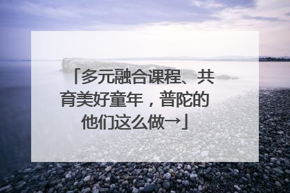 多元融合课程、共育美好童年，普陀的他们这么做→