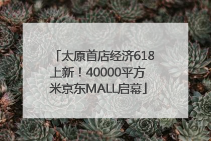 太原首店经济618上新！40000平方米京东MALL启幕