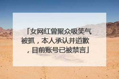 女网红曾聚众吸笑气被抓，本人承认并道歉，目前账号已被禁言