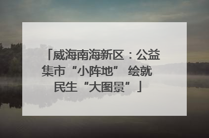 威海南海新区：公益集市“小阵地” 绘就民生“大图景”