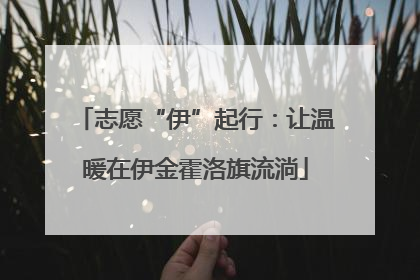 志愿“伊”起行：让温暖在伊金霍洛旗流淌