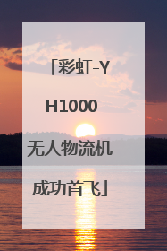 彩虹-YH1000无人物流机成功首飞