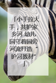小手拉大手，共护家乡河 幼儿园守着园旁河流打造“护河教材”