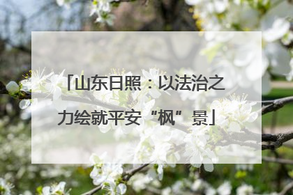 山东日照：以法治之力绘就平安“枫”景