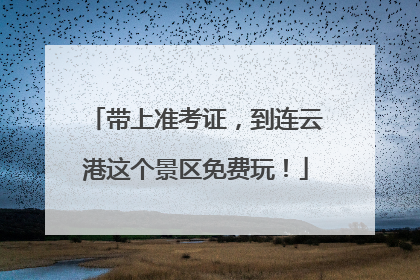 带上准考证，到连云港这个景区免费玩！
