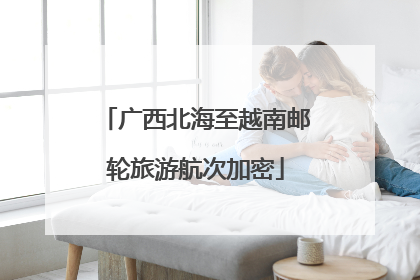 广西北海至越南邮轮旅游航次加密
