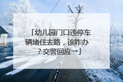 幼儿园门口违停车辆堵住去路，该咋办？交警回应→
