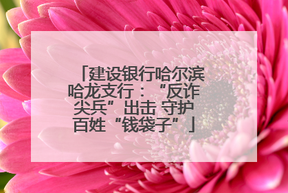 建设银行哈尔滨哈龙支行：“反诈尖兵”出击 守护百姓“钱袋子”