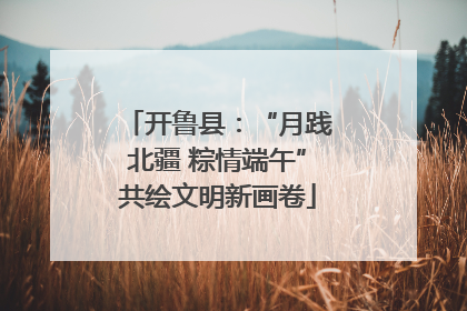 开鲁县：“月践北疆 粽情端午”共绘文明新画卷