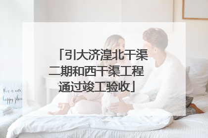 引大济湟北干渠二期和西干渠工程通过竣工验收