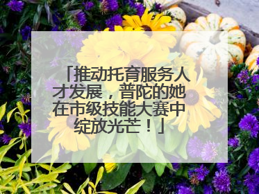 推动托育服务人才发展，普陀的她在市级技能大赛中绽放光芒！