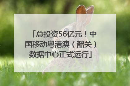 总投资56亿元！中国移动粤港澳（韶关）数据中心正式运行