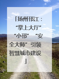 扬州邗江：“掌上大厅”“小邗”“安全大师”引领智慧城市建设