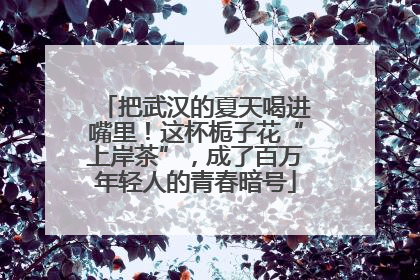 把武汉的夏天喝进嘴里！这杯栀子花“上岸茶”，成了百万年轻人的青春暗号
