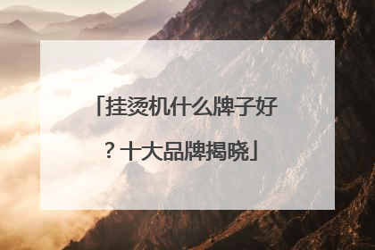 挂烫机什么牌子好？十大品牌揭晓
