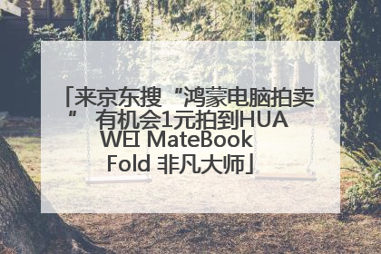 来京东搜“鸿蒙电脑拍卖” 有机会1元拍到HUAWEI MateBook Fold 非凡大师