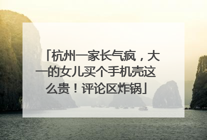 杭州一家长气疯，大一的女儿买个手机壳这么贵！评论区炸锅