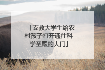 支教大学生给农村孩子打开通往科学圣殿的大门