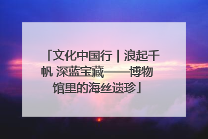 文化中国行｜浪起千帆 深蓝宝藏——博物馆里的海丝遗珍