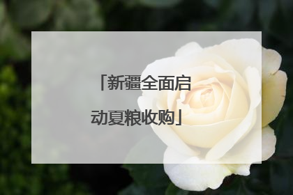新疆全面启动夏粮收购
