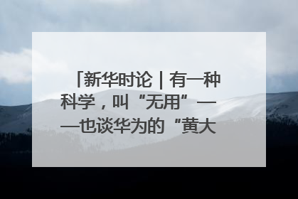 新华时论｜有一种科学，叫“无用”——也谈华为的“黄大年茶思屋”