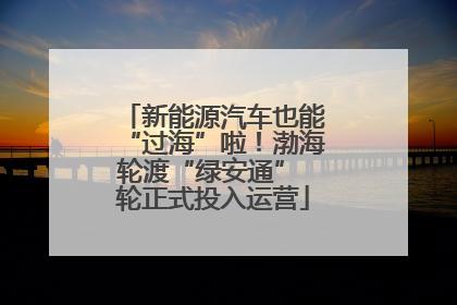 新能源汽车也能“过海”啦！渤海轮渡“绿安通” 轮正式投入运营