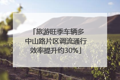 旅游旺季车辆多 中山路片区调流通行效率提升约30%