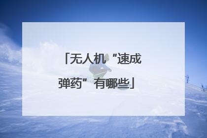 无人机“速成弹药”有哪些