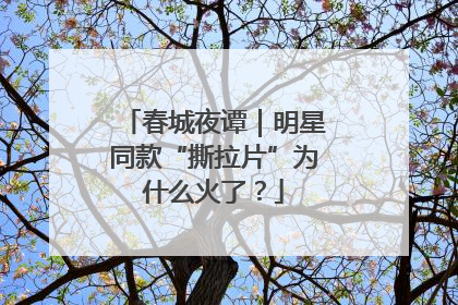 春城夜谭｜明星同款“撕拉片”为什么火了？