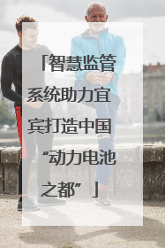 智慧监管系统助力宜宾打造中国“动力电池之都”