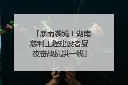 暴雨袭城！湖南慈利工程建设者昼夜奋战抗洪一线