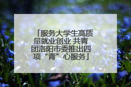服务大学生高质量就业创业 共青团洛阳市委推出四项“青”心服务
