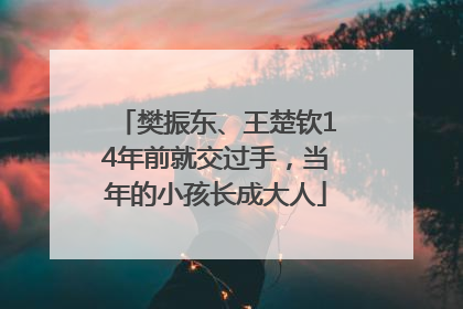 樊振东、王楚钦14年前就交过手，当年的小孩长成大人