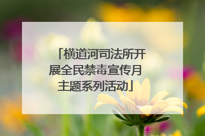 横道河司法所开展全民禁毒宣传月主题系列活动