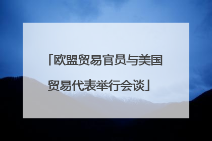 欧盟贸易官员与美国贸易代表举行会谈