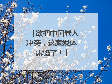 欲把中国卷入冲突，这家媒体露馅了！