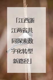 江西浙江两省共同探索数字化转型新路径