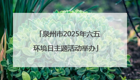 泉州市2025年六五环境日主题活动举办