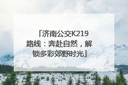济南公交K219路线：奔赴自然，解锁多彩郊野时光