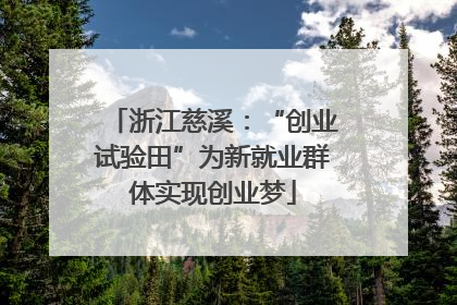 浙江慈溪：“创业试验田”为新就业群体实现创业梦