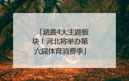 涵盖4大主题板块！河北将举办第六届体育消费季