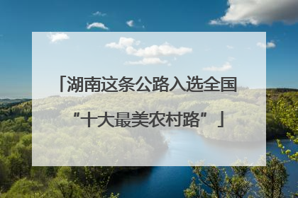 湖南这条公路入选全国“十大最美农村路”